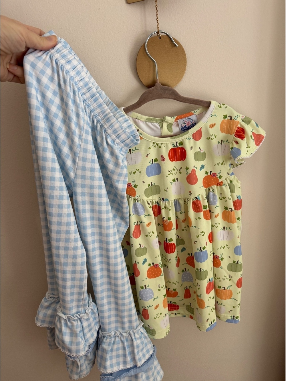 Sweet La Rose Boutique Pumpkin Patch Gingham Outfit